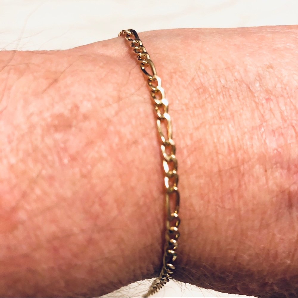 18k solid yellow gold bracelet 8”